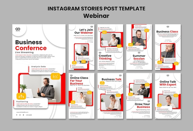 webinar learning concept instagram stories