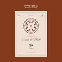 Free PSD wedding anniversary template design