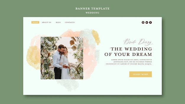 Wedding banner template design