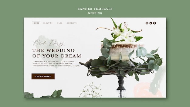 Wedding banner template design