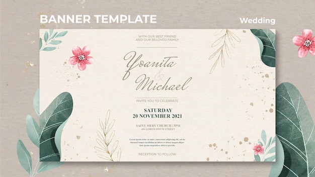 Wedding banner template