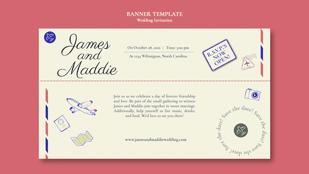 Wedding banner template