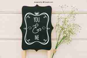 Free PSD wedding bdge and bouquet of flowers