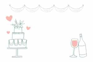 無料PSD 結婚式の境界線のデザイン