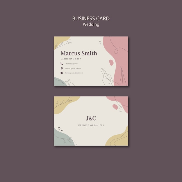 Free PSD wedding business card template