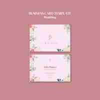 Free PSD wedding celebration business card