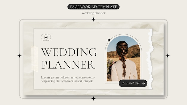 Free PSD wedding celebration facebook template