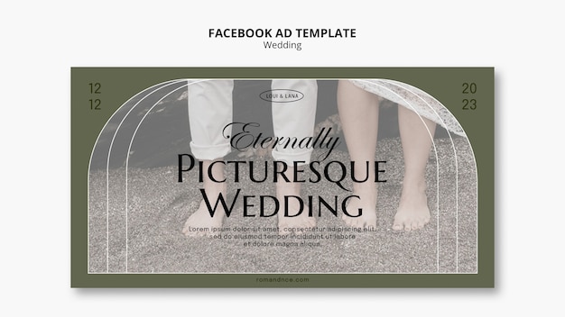 Free PSD wedding celebration facebook template