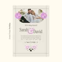 Free PSD wedding celebration invitation template