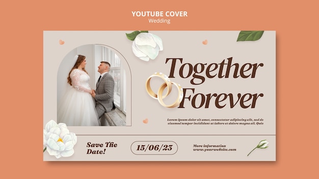 Free PSD wedding celebration youtube cover