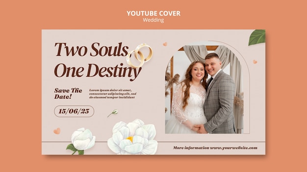 PSD gratuito copertina youtube celebrazione matrimonio