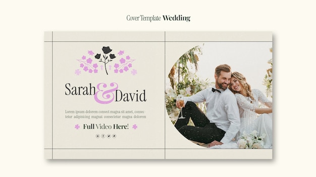 Free PSD wedding celebration youtube cover