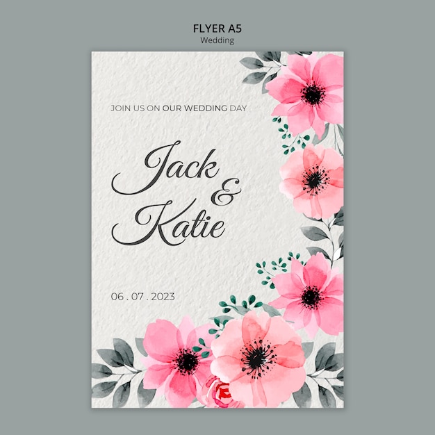 Wedding concept flyer template