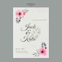 Free PSD wedding concept poster template