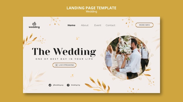 방문 페이지의 웨딩 디자인 템플릿