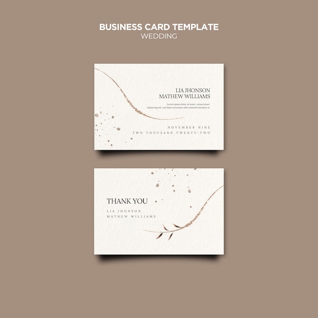 Free PSD wedding event business cards template