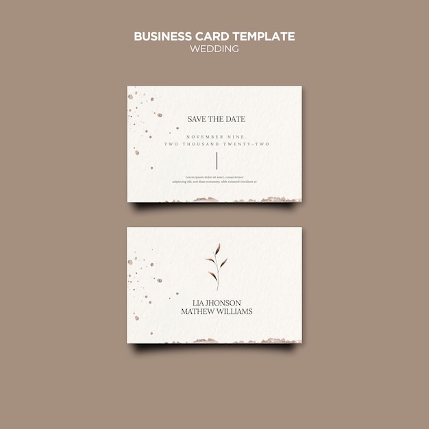 Wedding Event Business Cards – Free PSD Template | Download for PSD