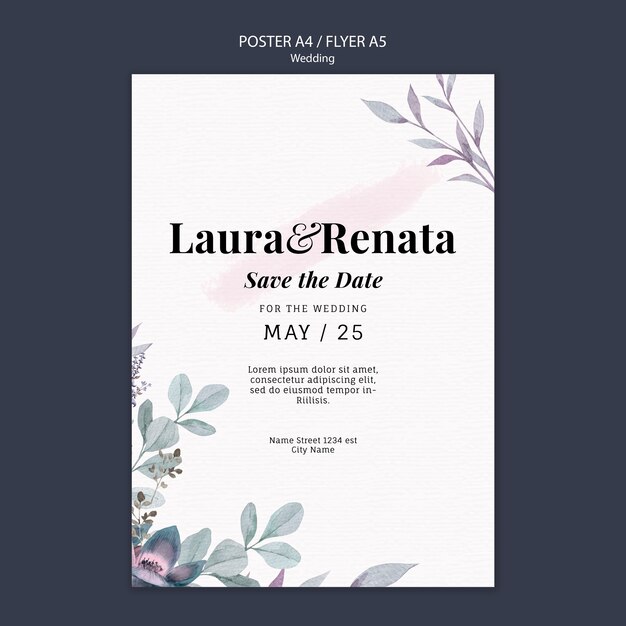wedding event flyer template