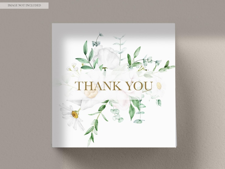 Free PSD wedding floral invitation template