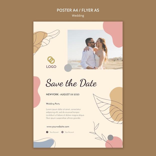 無料PSD 結婚式チラシテンプレートテーマ