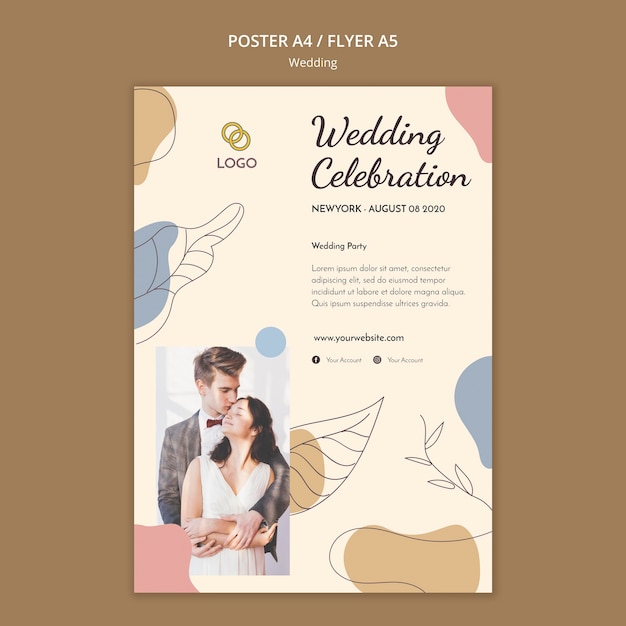 無料PSD 結婚式チラシテンプレート