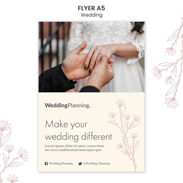 Wedding flyer template