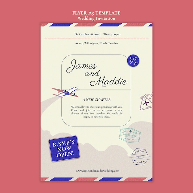 Wedding flyer template