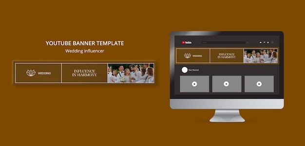 PSD gratuito progettazione del modello dell'influencer del matrimonio