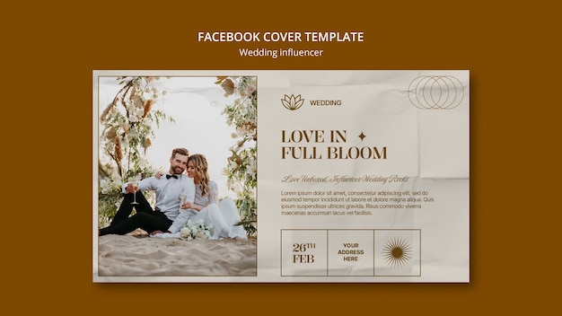 Free PSD wedding influencer template design