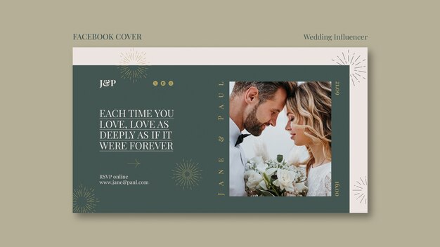 Free PSD wedding influencer template design