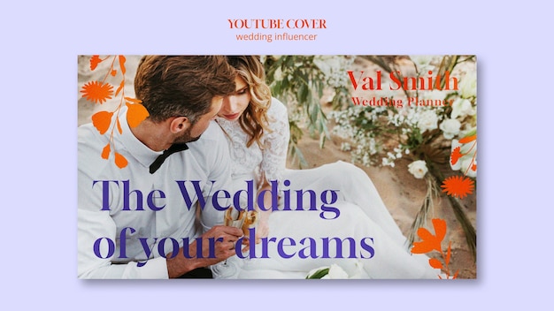 Free PSD wedding influencer template design