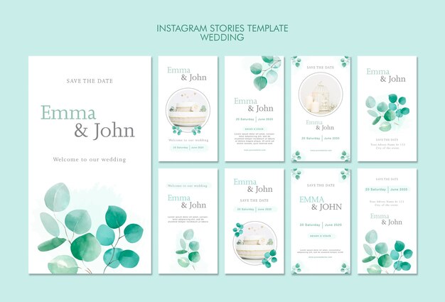 wedding instagram stories template