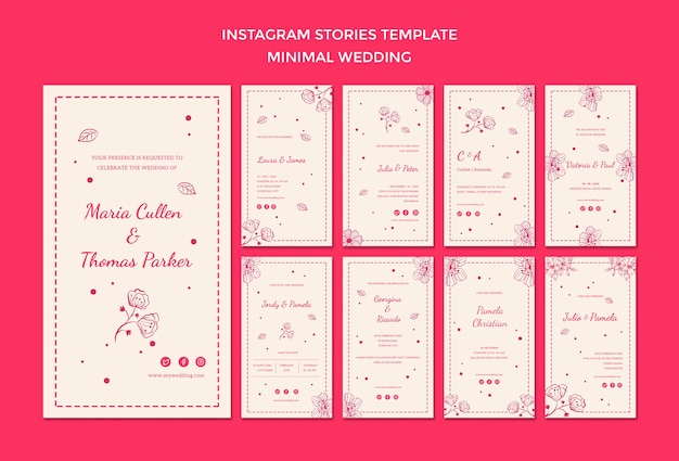 Free PSD wedding instagram stories template