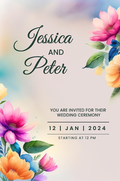 Бесплатный PSD Свадебные приглашения, открытки в элегантном винтажном стиле