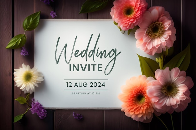 Wedding Invitation Greeting Cards in Elegant Vintage Style – Free PSD Download