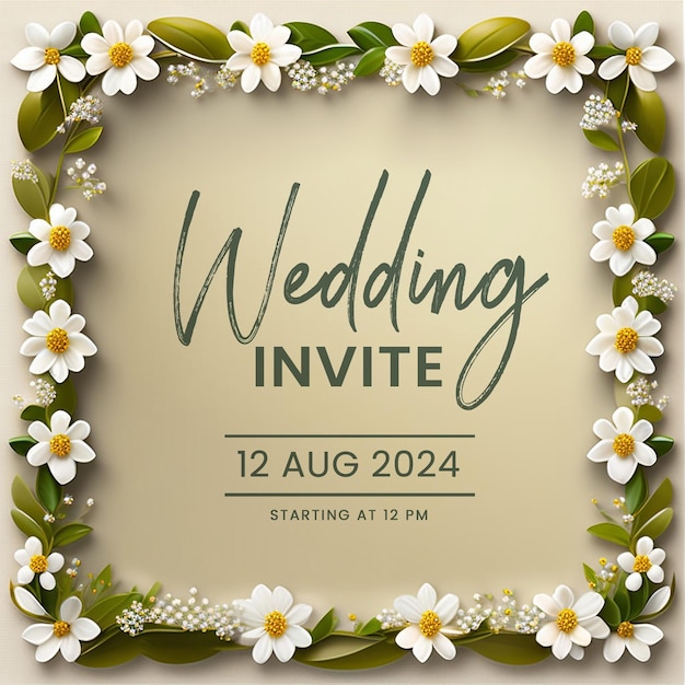 Free PSD wedding invitation greeting cards elegant vintage style