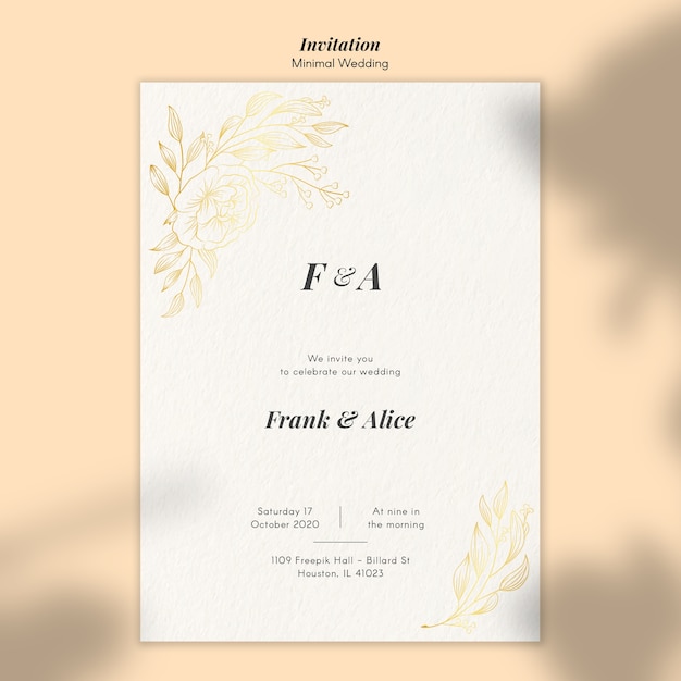 Wedding Invitation Template – Free PSD Download