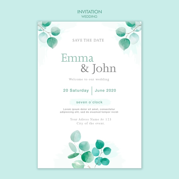 Wedding invitation template