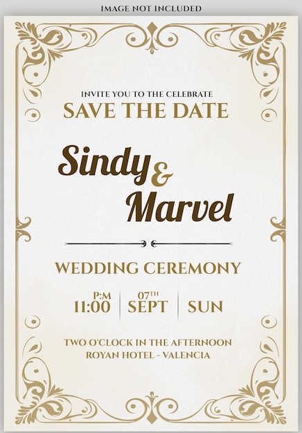 Wedding invitation template