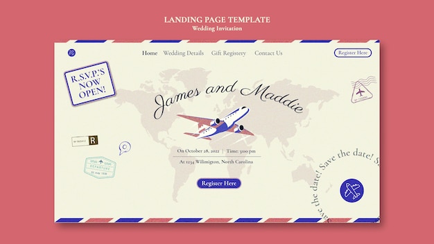 Wedding landing page template