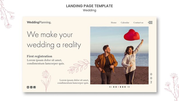 Wedding landing page
