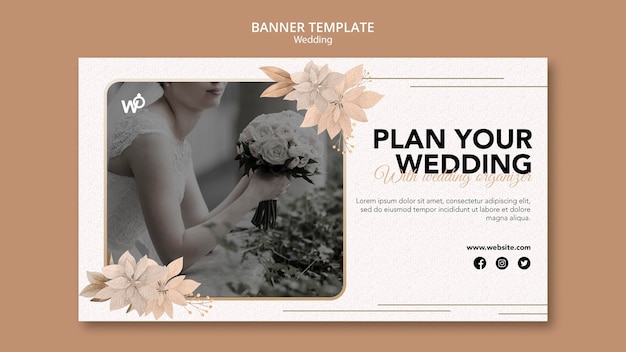 Wedding organizer banner template