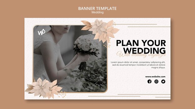 Wedding organizer banner template