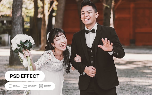 Free PSD wedding photo effect