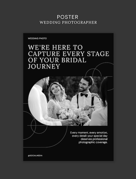 Free PSD wedding photographer template design