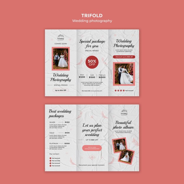 Free PSD wedding photographer template design