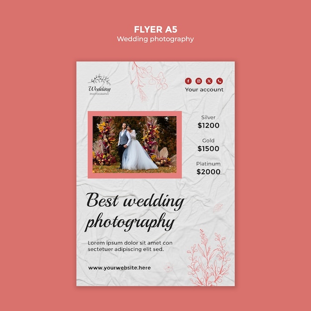 Wedding photographer template design