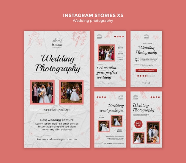 Wedding photographer template design