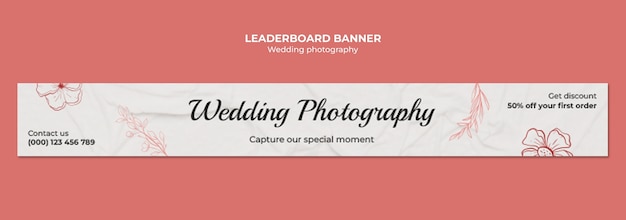 Free PSD wedding photographer template design