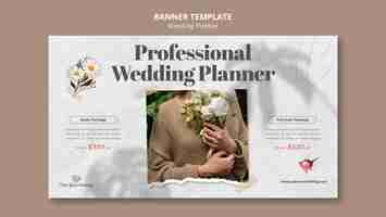 Free PSD wedding planner banner design